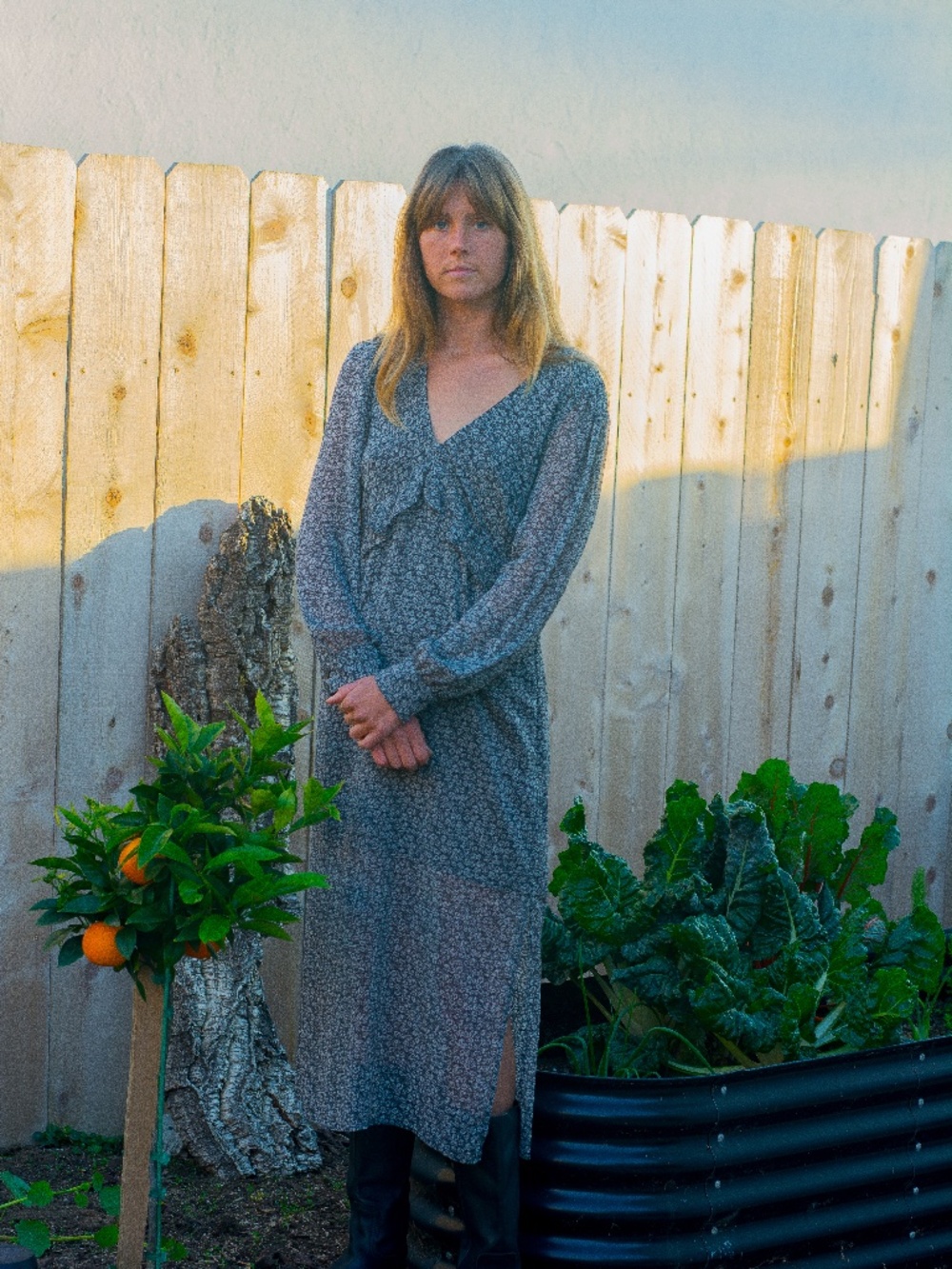 Grey Floral Topshop Dress